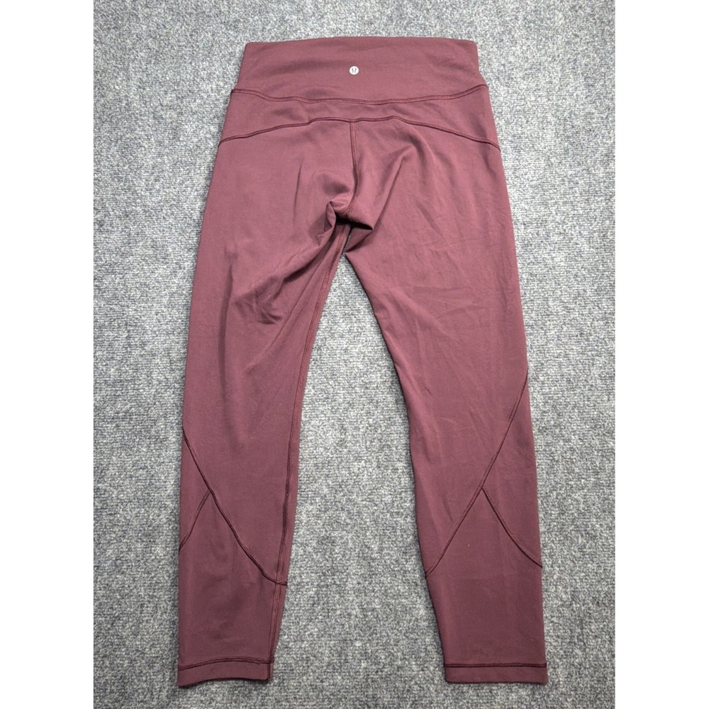Lululemon In Movement 7/8 Tight 26" Burgundy Color Women's 10 Active Casual
